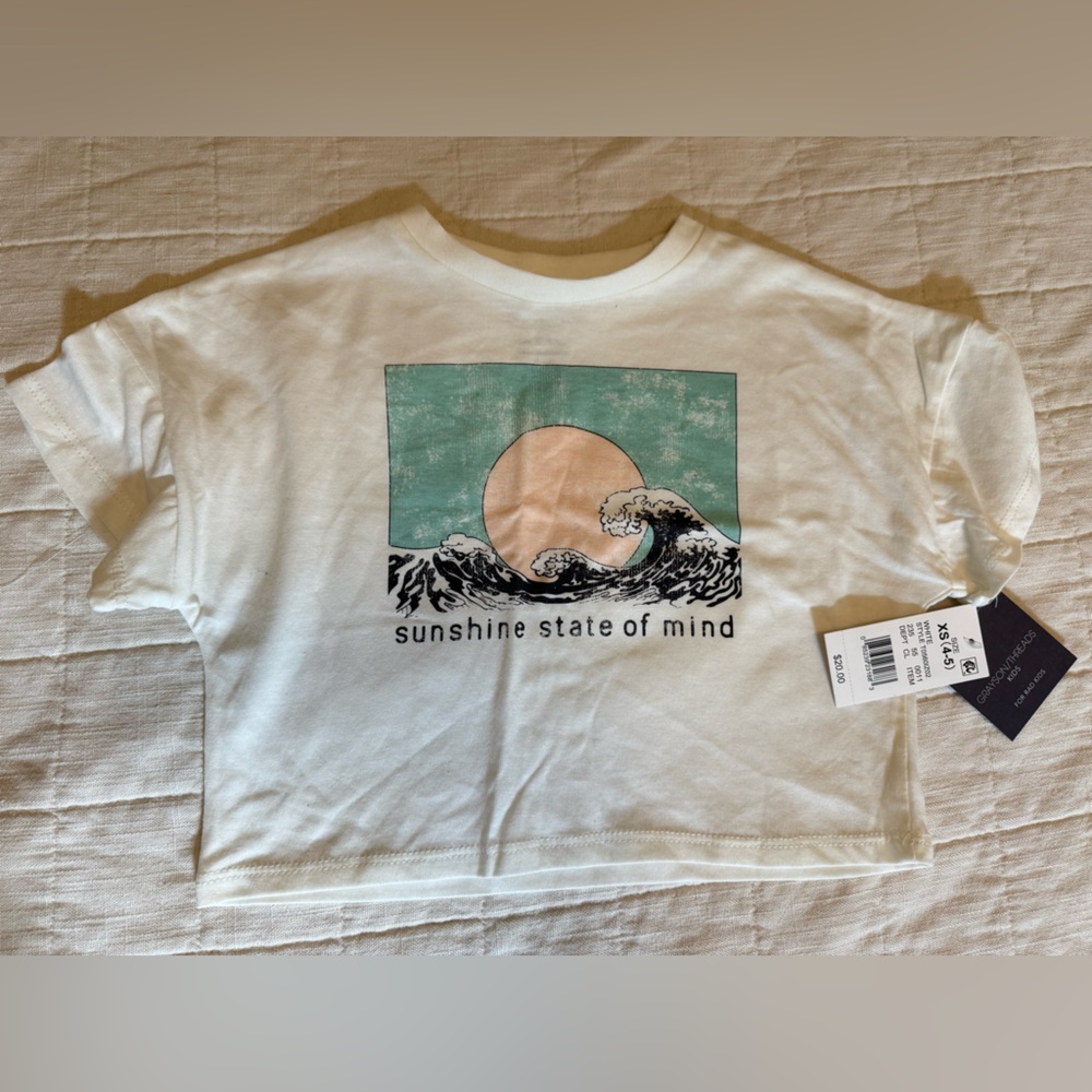 Sunshine State of Mind Kids T-Shirt - White